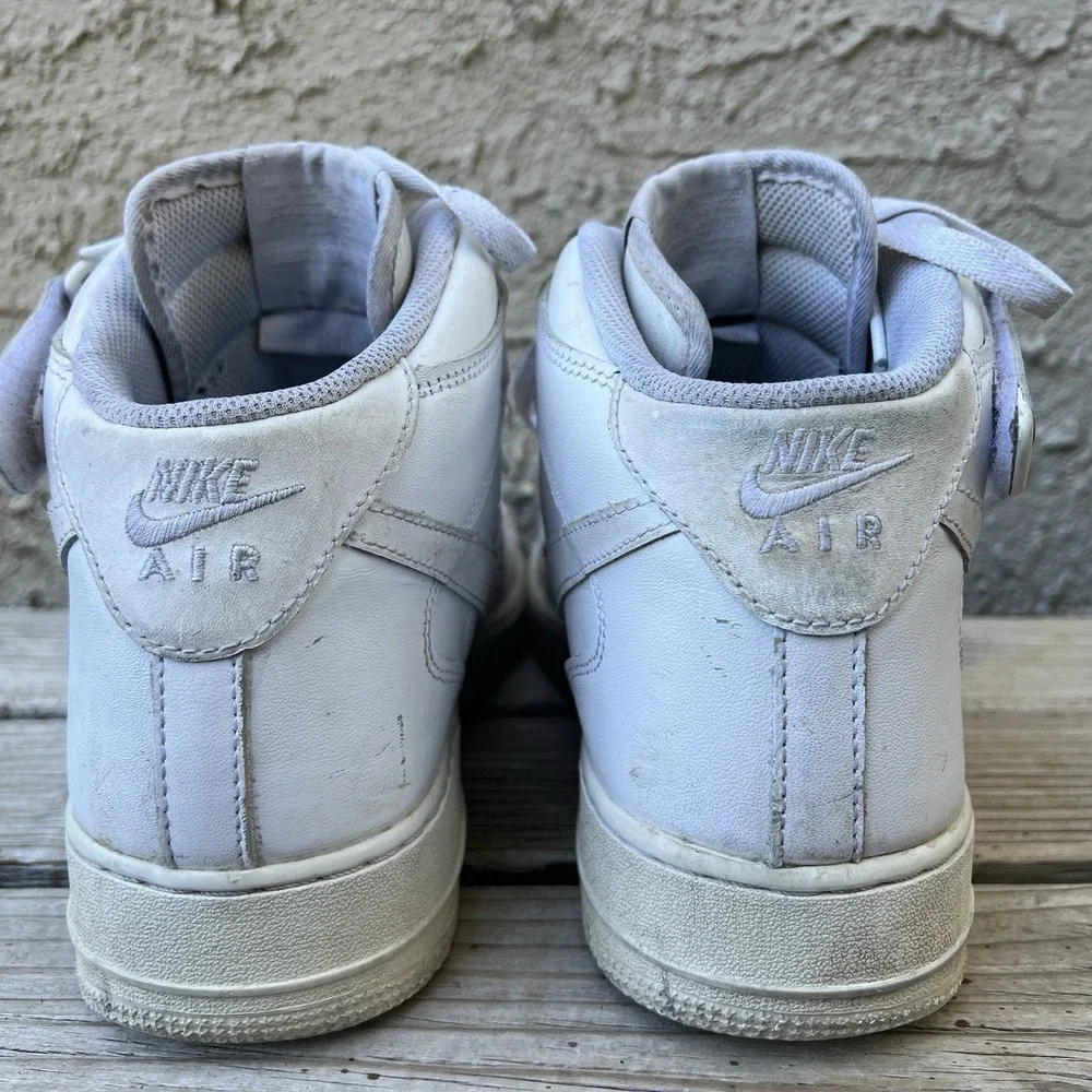 Nike Shoes Men Size 13 Air‎ Force 1 Mid  White Sneakers Hi